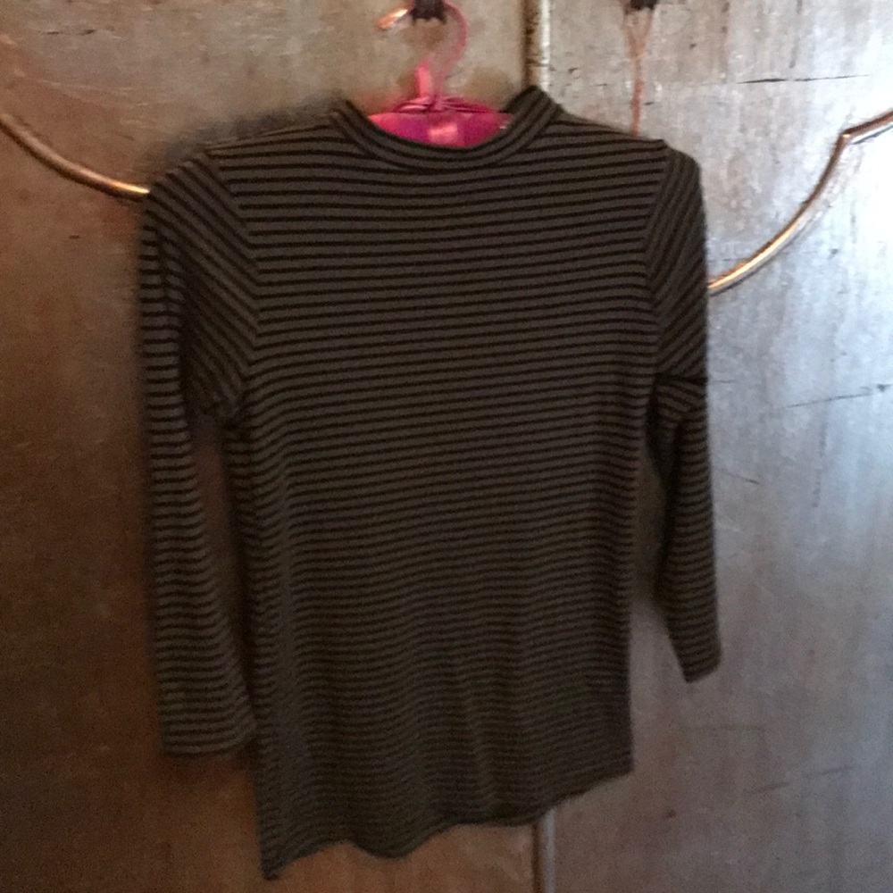 Green striped shirt